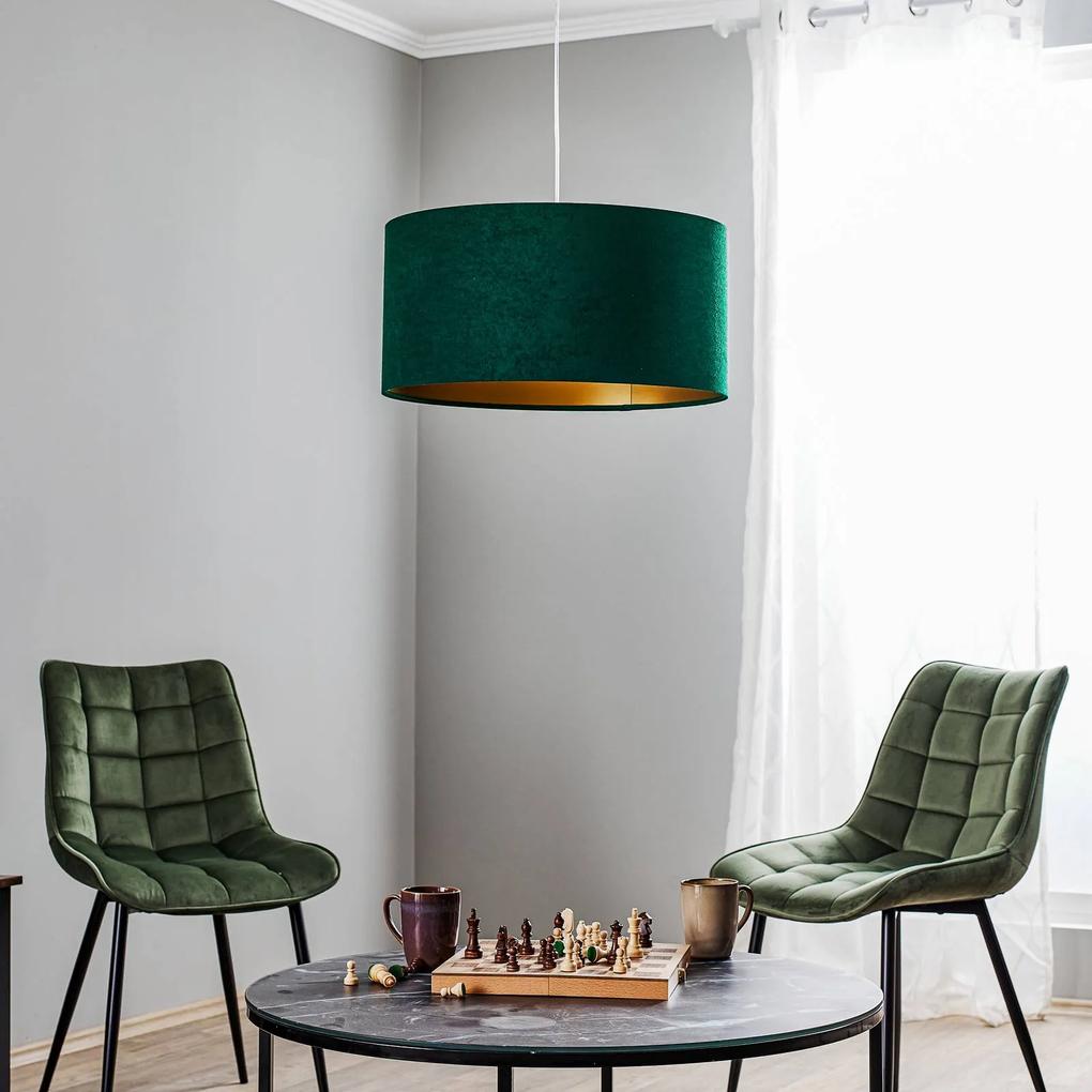 Závesná lampa Salina, zelená/zlatá, Ø 40 cm