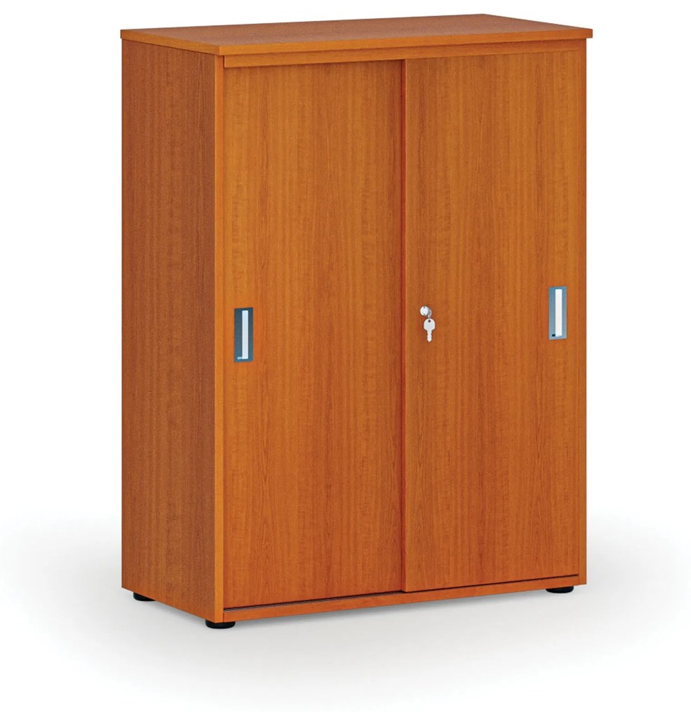 Kancelárska skriňa so zasúvacími dverami PRIMO WOOD, 1087 x 800 x 420 mm, čerešňa