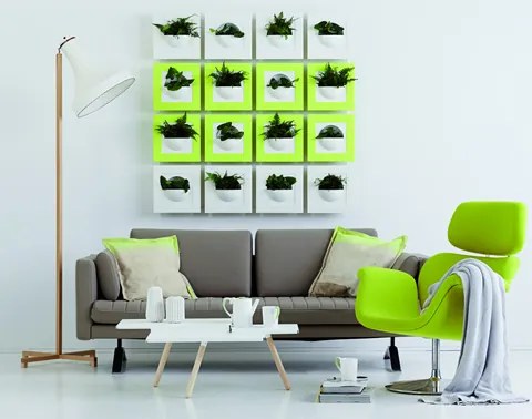 Nástenný kvetináč na bylinky GREEN GALLERY, Farba Biela