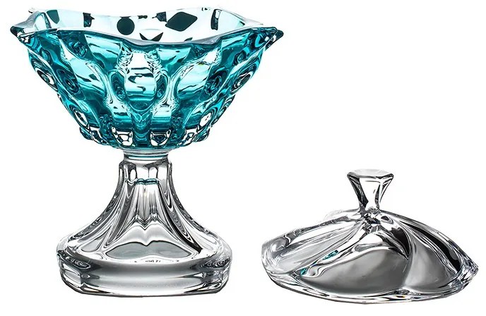 KRIŠTÁĽOVÁ MISKA BOHEMIA SAMBA AQUAMARINE 305MM