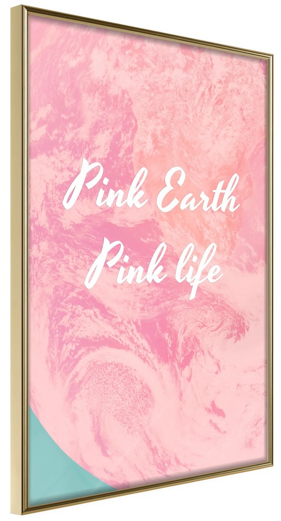Artgeist Plagát - Pink Earth, Pink Life [Poster] Veľkosť: 20x30, Verzia: Čierny rám