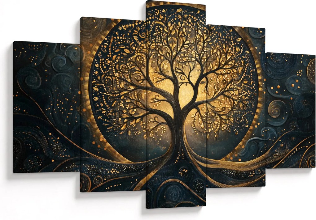 Obraz – Strom so zlatou aurou (150x105 cm)