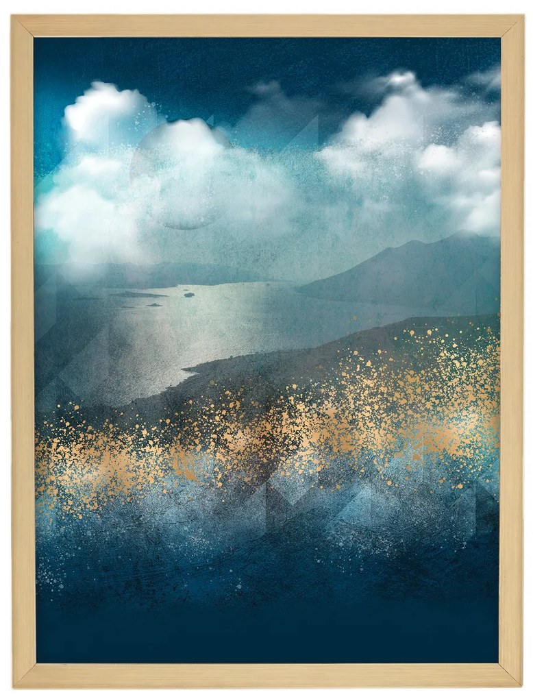 Obraz Impression 30x40cm gold&navy