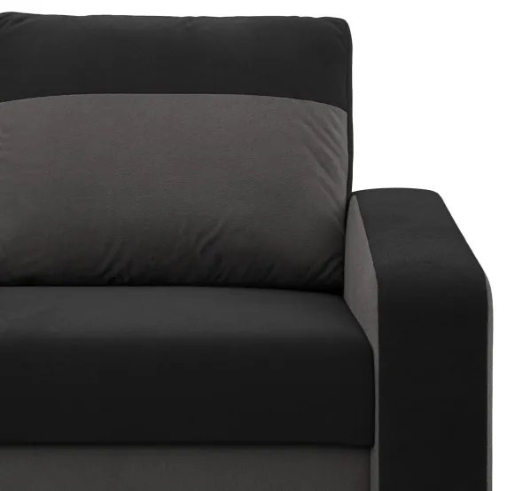 Pohovka ORION čierna / sivá