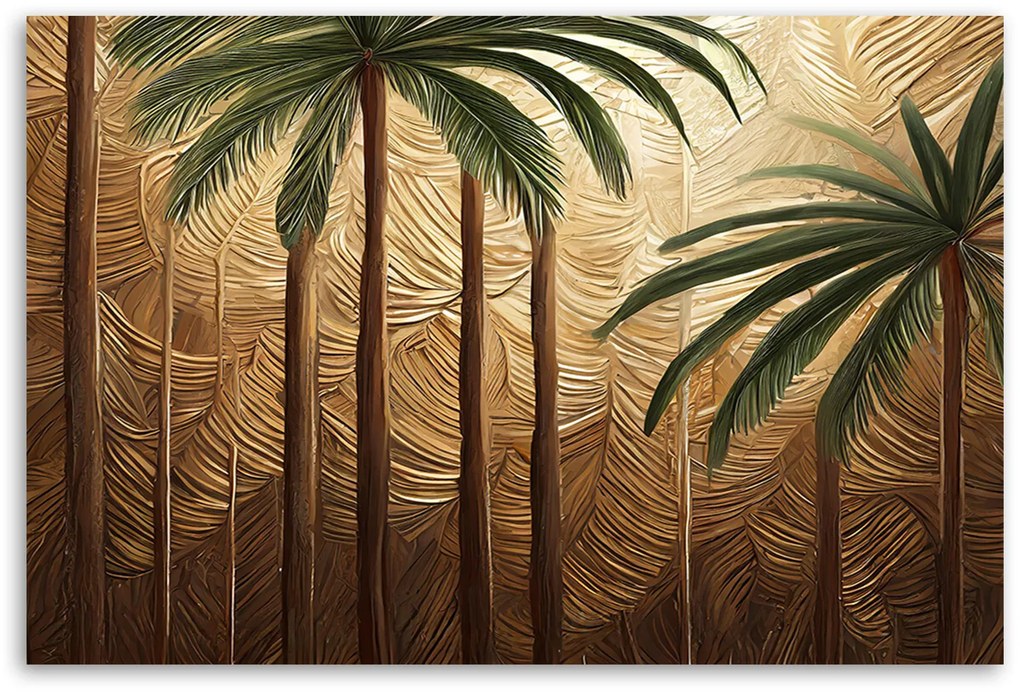 Gario Obraz na plátne Palma Gold Abstrakt Rozmery: 120 x 80 cm