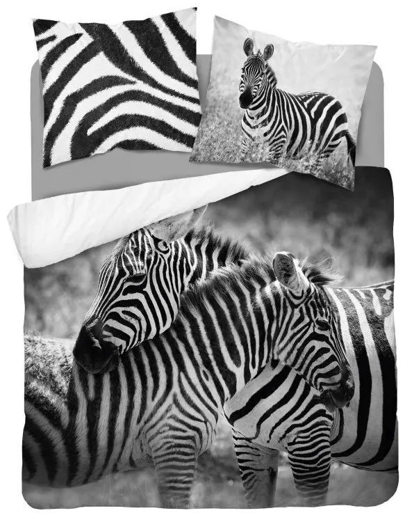 DETEXPOL -  DETEXPOL Francúzske obliečky Zebra Bavlna, 220/200, 2x70/80 cm