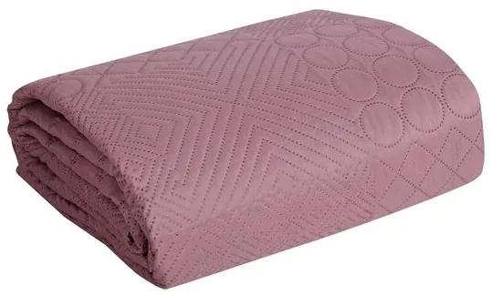 Dizajnový prehoz na posteľ Boni ružovej farby