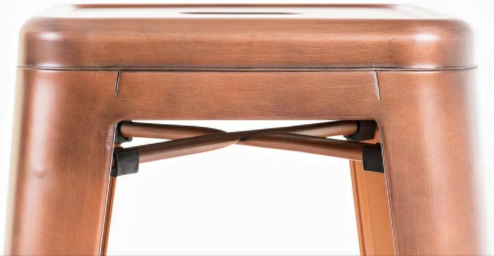 Kovová barová stolička Josh (SET 2 ks) - Meď