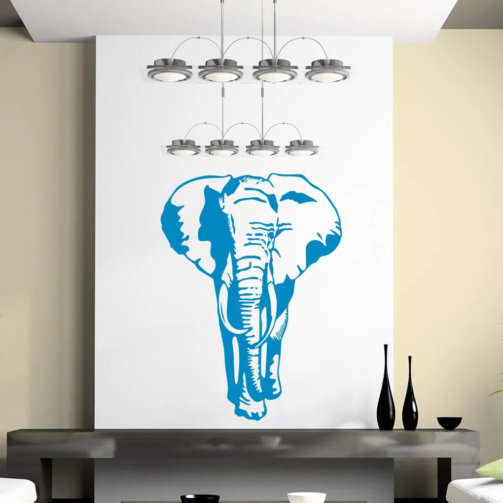 Veselá Stena Samolepka Silueta Slona Farba: oranžová, Veľkosť: 80 x 60 cm