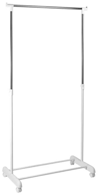 Vešiakový stojan ALIK na kolieskach biely