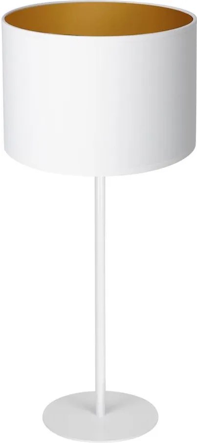 Stolná lampa ARDEN 1xE27/60W/230V pr. 25 cm biela/zlatá