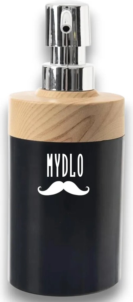 Označto Štítok/nálepka do kúpeľne Mydlo - SLIM, fúzy Farba písma: Zlatá