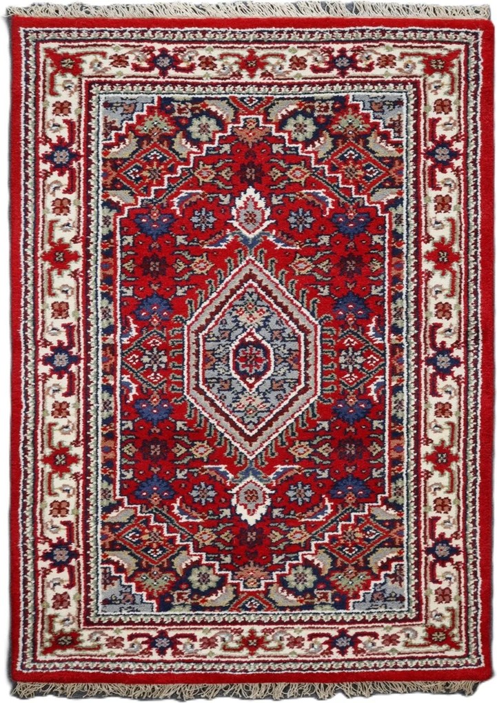 Kusový ručne tkaný koberec Bidjar red, 90x160, červená, obývacia izba, Asra