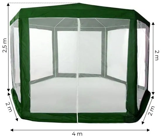 Záhradný stan 2x2 m - zelený