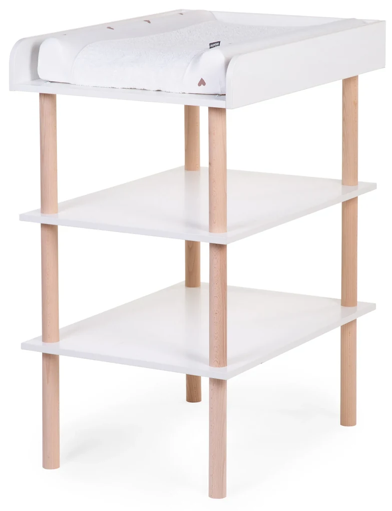 Prebaľovací pult drevený White