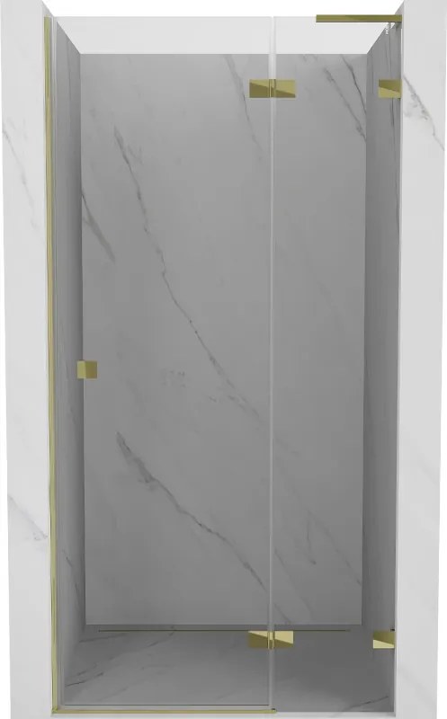 Mexen, Mexen Lunar L pravé otočné sprchové dvere 105 cm, transparentné, zlaté - 834L-105-000-50-00-P