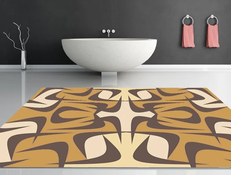 GDmats, Dizajnový kusový koberec Concentrations, 130x170, žltá, chodba / predsieň