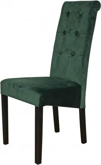 Sconto Jedálenská stolička FUCHSIA zelená/čierne nohy