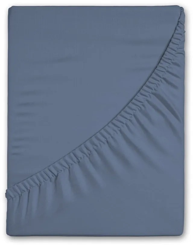 Modrá napínacia flanelová plachta 90x200 cm – Good Morning