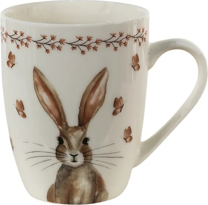 Porcelánový hrnček Rustic Easter Bunny - 12*8*10 cm / 350 ml