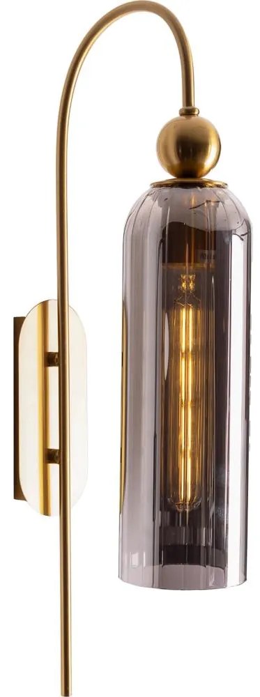 MAXLIGHT W0333 - Nástenná lampa CAMPANILA 1xE27/40W/230V mosadz/šedá