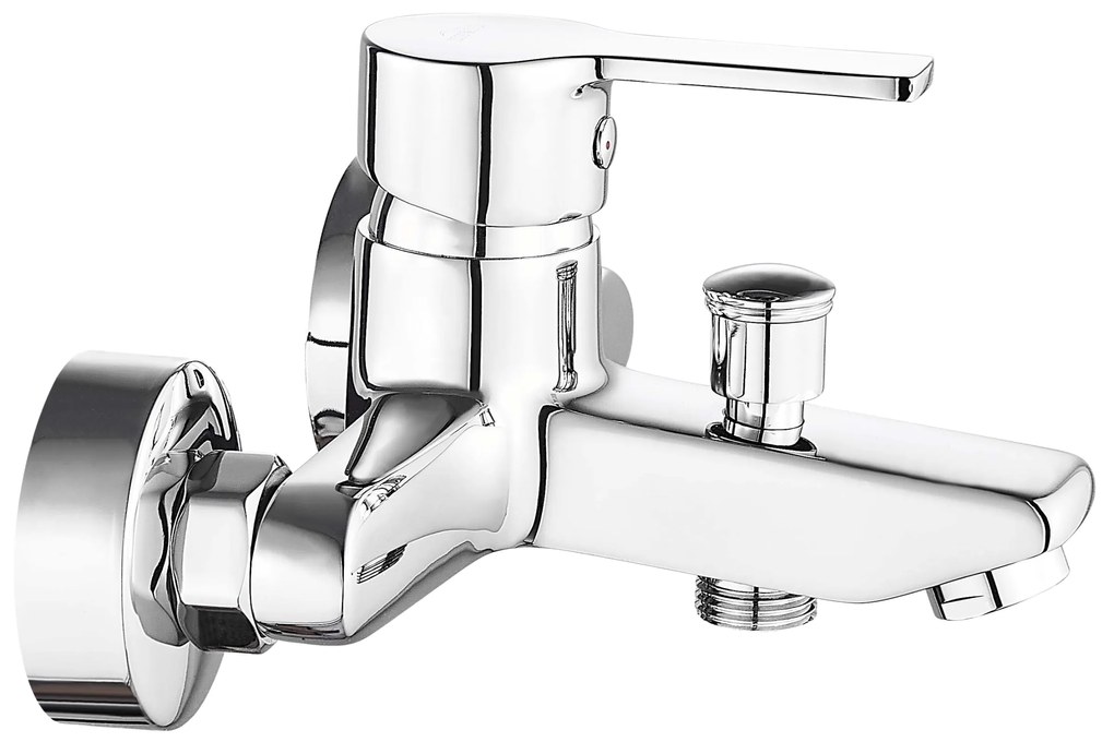 Invena Bralos, nástenná vaňová batéria, chrómová, INV-BW-07-001-A