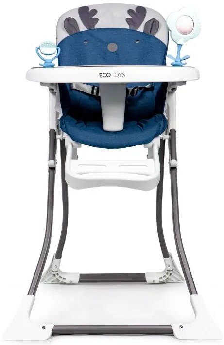 EcoToys Detská jedálenská stolička Sobík - modrá, HC301-904