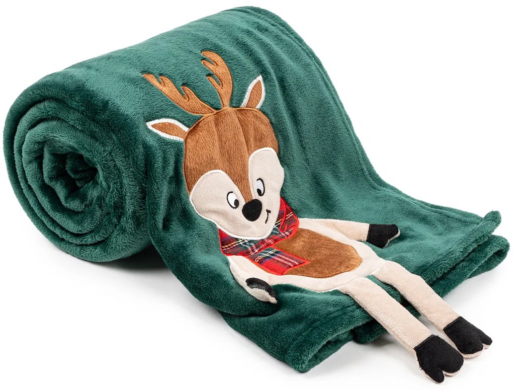 4Home Vianočná deka Reindeer, 150 x 200 cm