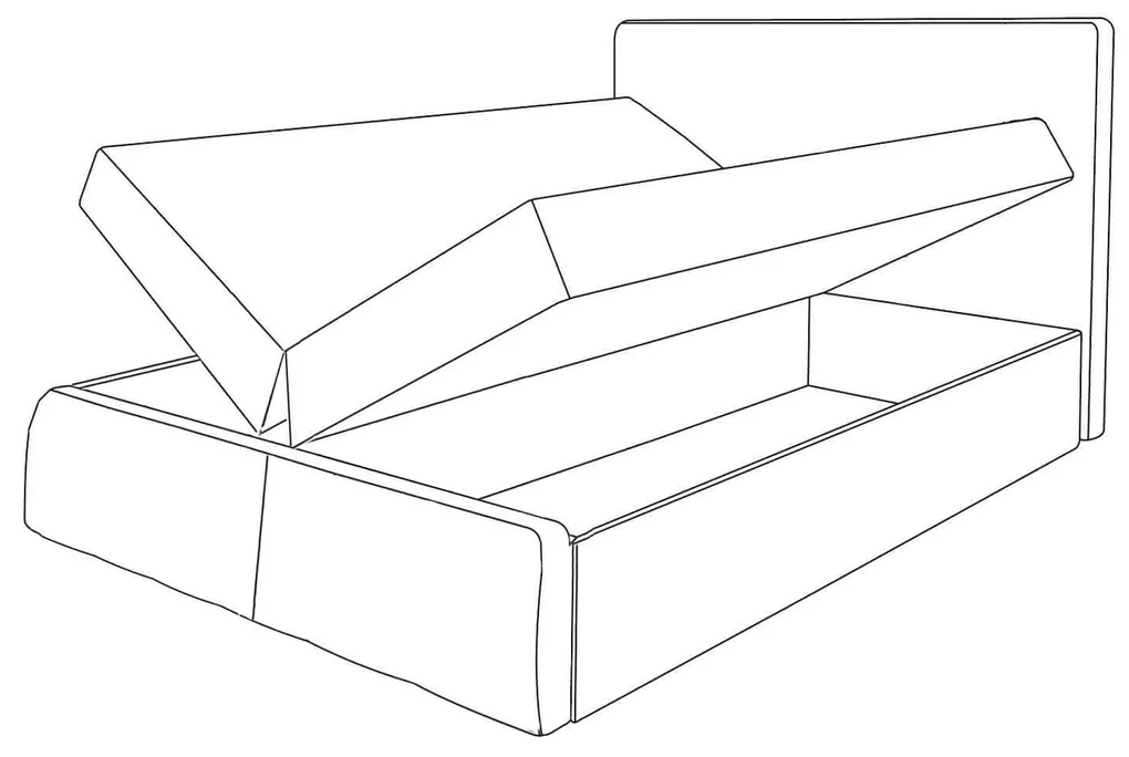 Wilsondo Čalúnená boxspring manželská posteľ s matracom Leila - hnedá Rozmer: 180x200
