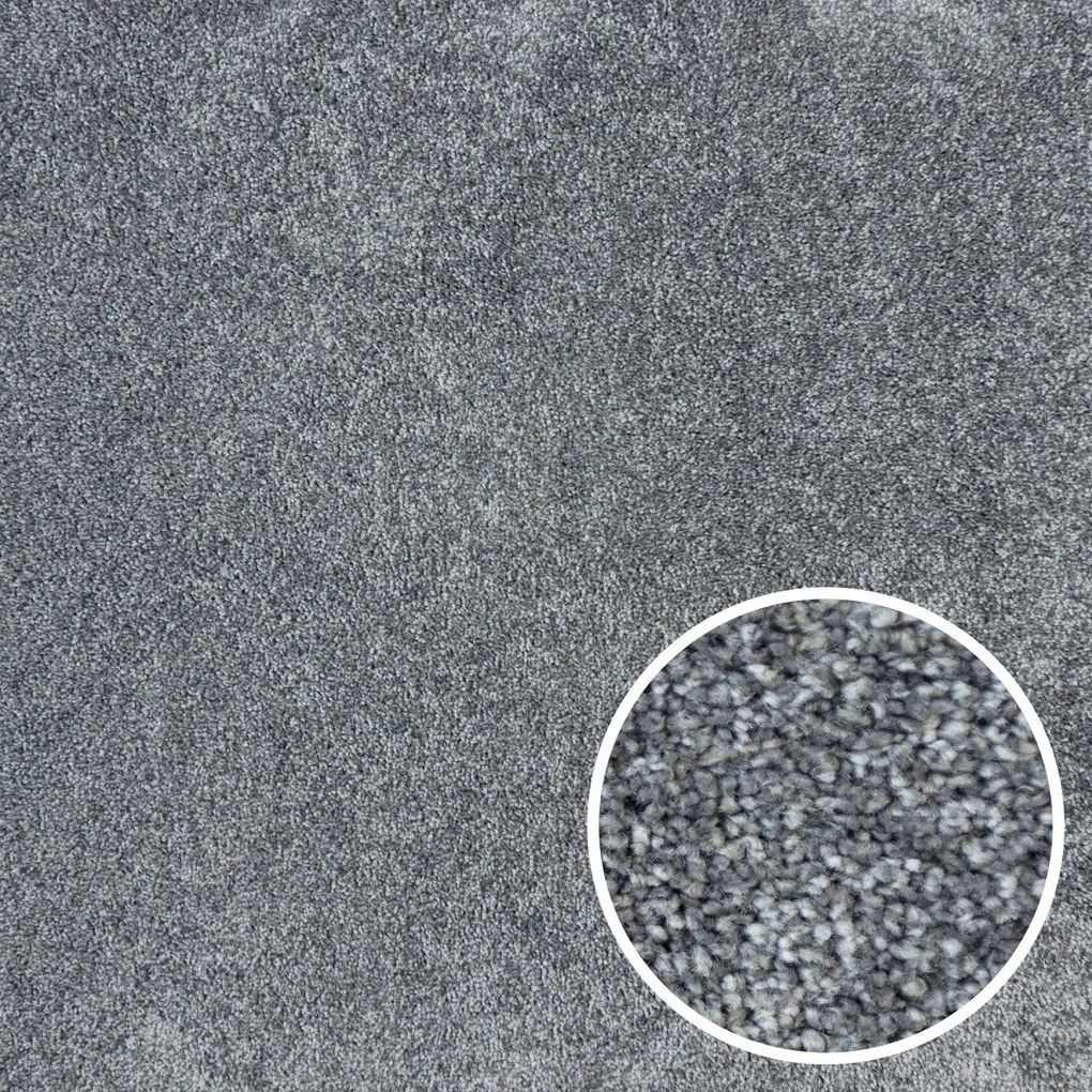 ITC, Metrážny koberec Feliz 096, na mieru, šíře 4m, šedá, filc, detská izba