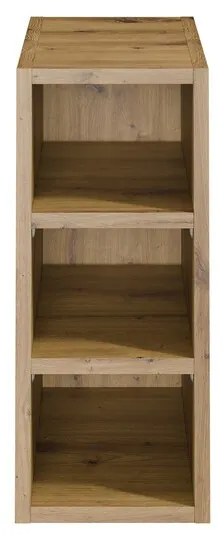 Závěsná skříňka Bella Cashmere Wiki s deskou a umyvadlem 120 cm béžová/dub olejovaný