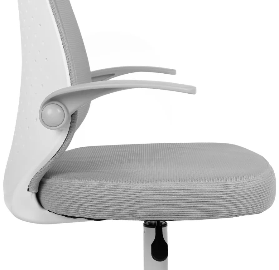 Detská otočná stolička Neoseat JUNI 012 s podnožou — látka, sivá