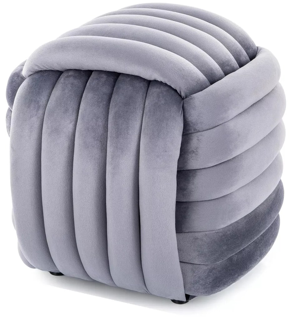 Taburet Bruni Velvet šedý