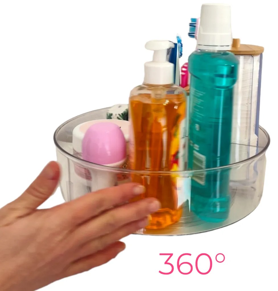 Zeller Present Otočný organizér s priehradkami, Zeller COMPACTA pr. 27 x 9 cm