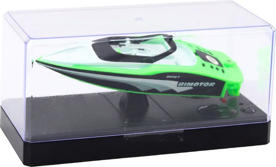 LEAN Toys RC motorový čln na diaľkové ovládanie biely a zelený 15cm