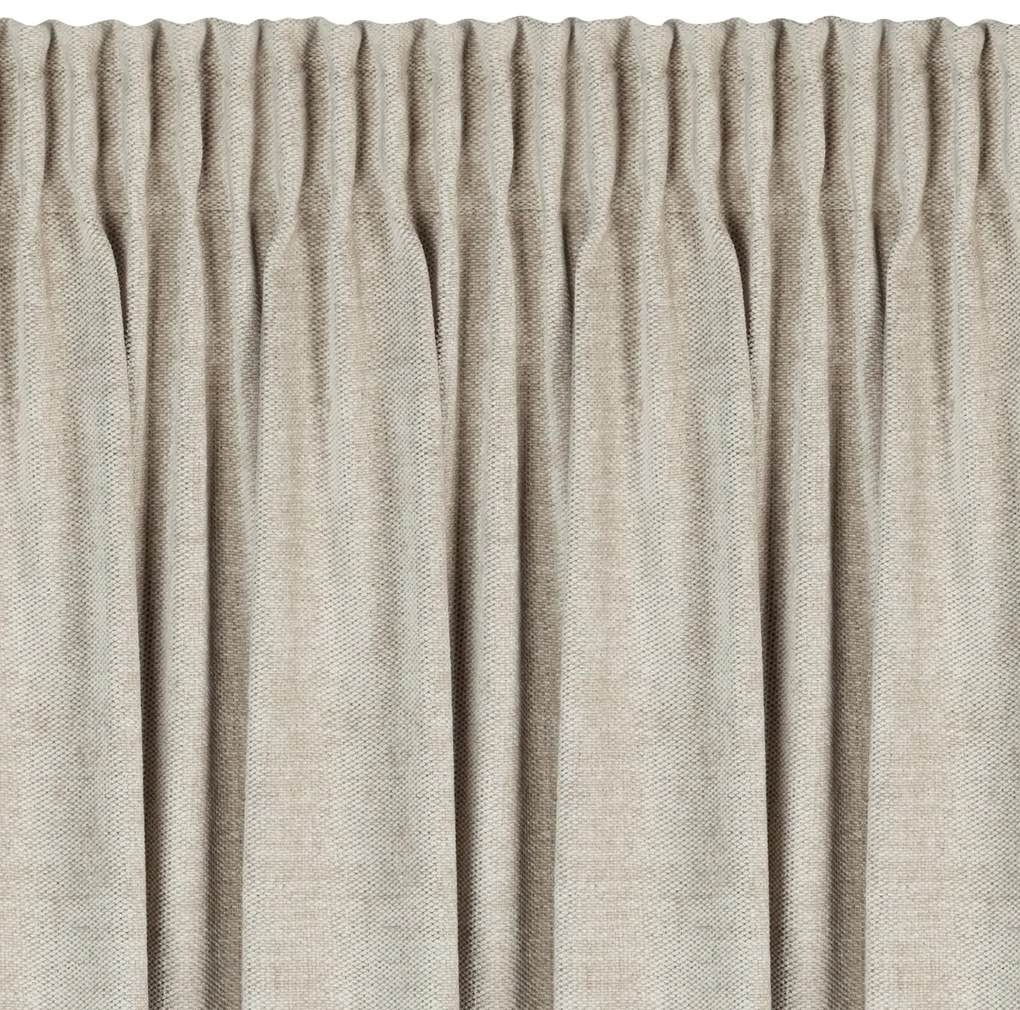 EUROFIRANY ZATEMŇOVACÍ ZÁVES NA PÁSKE NESKA 140X270 CM SVETLOBÉŽOVÁ