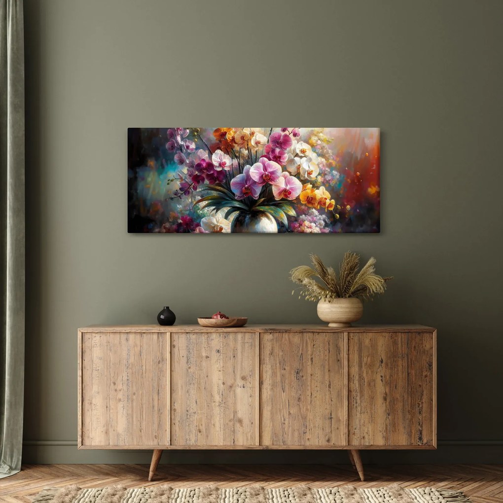 Obraz - Váza kvetov II. (120x50 cm)