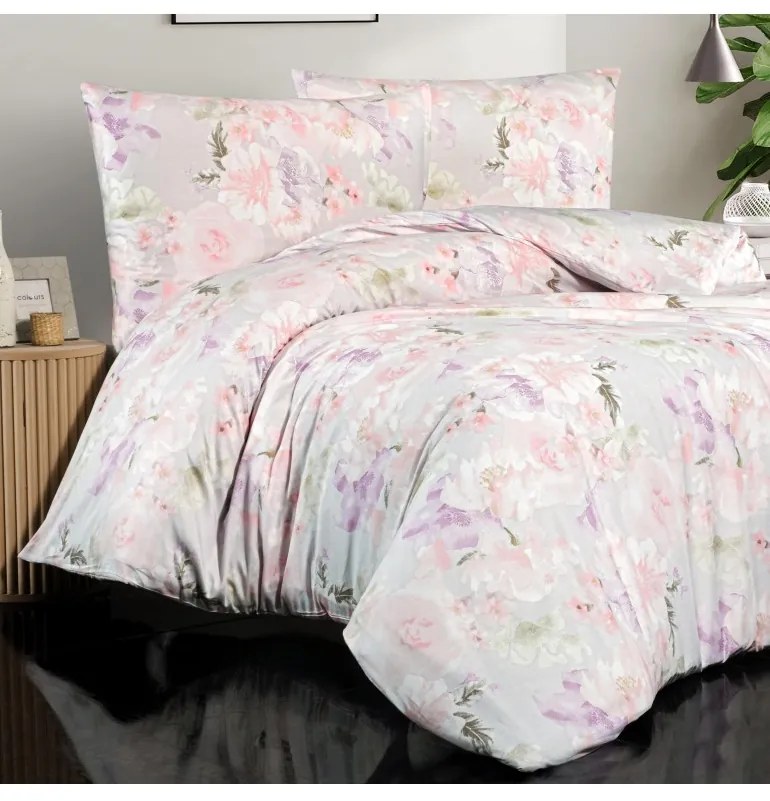 Obliečky Leticia satén EMI, Štandardný set jednolôžko obsahuje 1x 140x200 + 1x 70x90