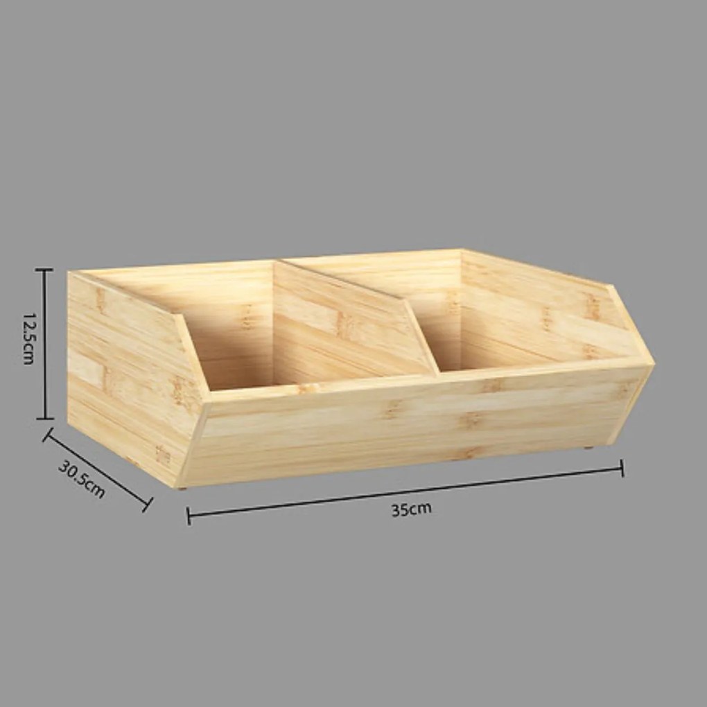 Drevený kuchynský organizér Bam Duo, 35x30,5x12,5 cm