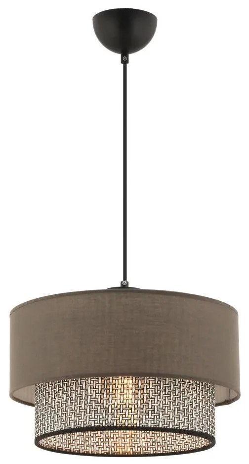 Závesný luster na lanku ECHO 1xE27/60W/230V hnedý/sivý