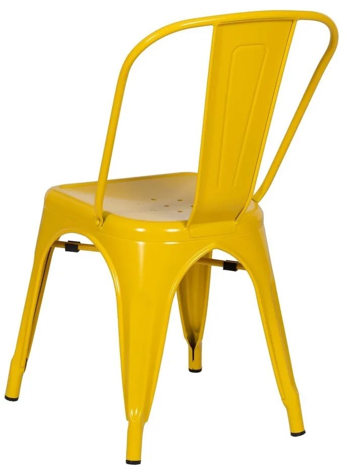 Žlté kovové jedálenské stoličky v súprave 2 ks – Ixia