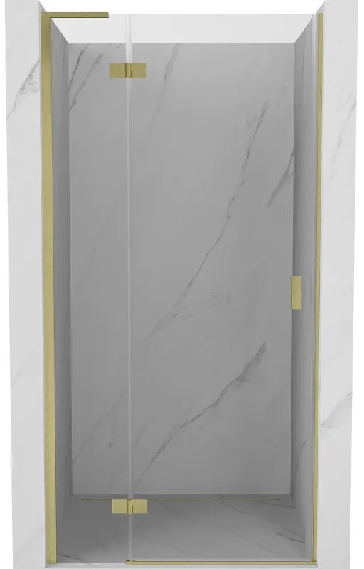 Mexen Mist-H L, 1-krídlové sprchové dvere ľavé 115 cm, číre sklo, zlatý matný profil, 8A5L-115-000-55-00-L