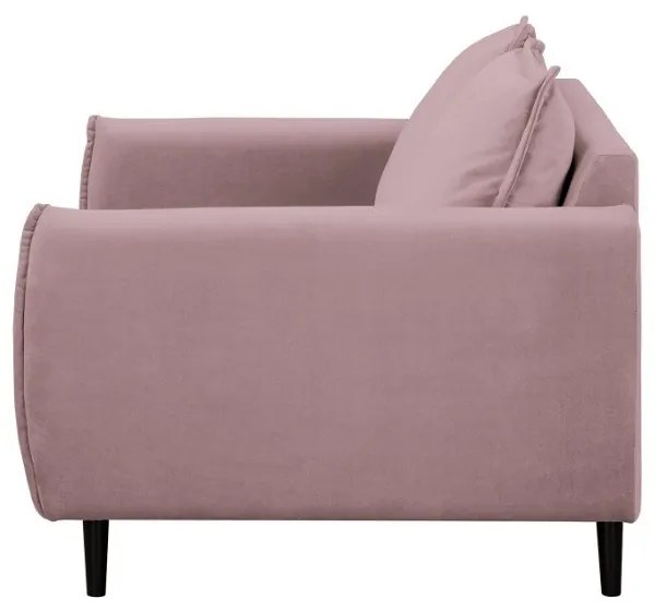 Zamatová pohovka v levanduľovej farbe 138 cm Juli – Ropez