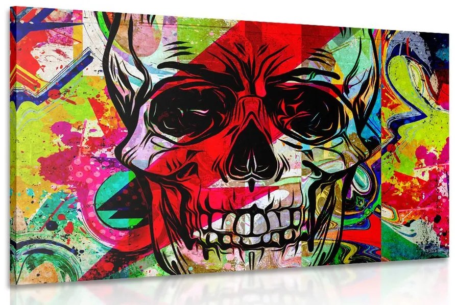 Obraz lebka v graffiti  prevedení