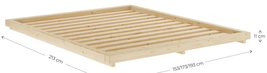 Dvojlôžková posteľ z borovicového dreva s roštom 160x200 cm Dock – Karup Design