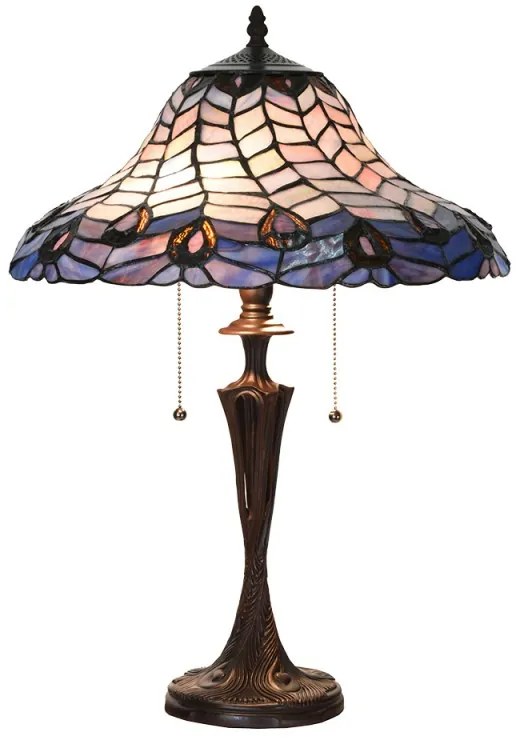 Lampa do obývačky vitráž PÁV Ø40*60