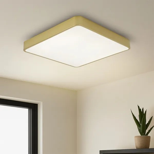 Brilagi-LED stmievateľné stropné svietidlo POOL LED/36W/230V 3000-6000K 40x40 cm zlaté + diaľkové ovládanie