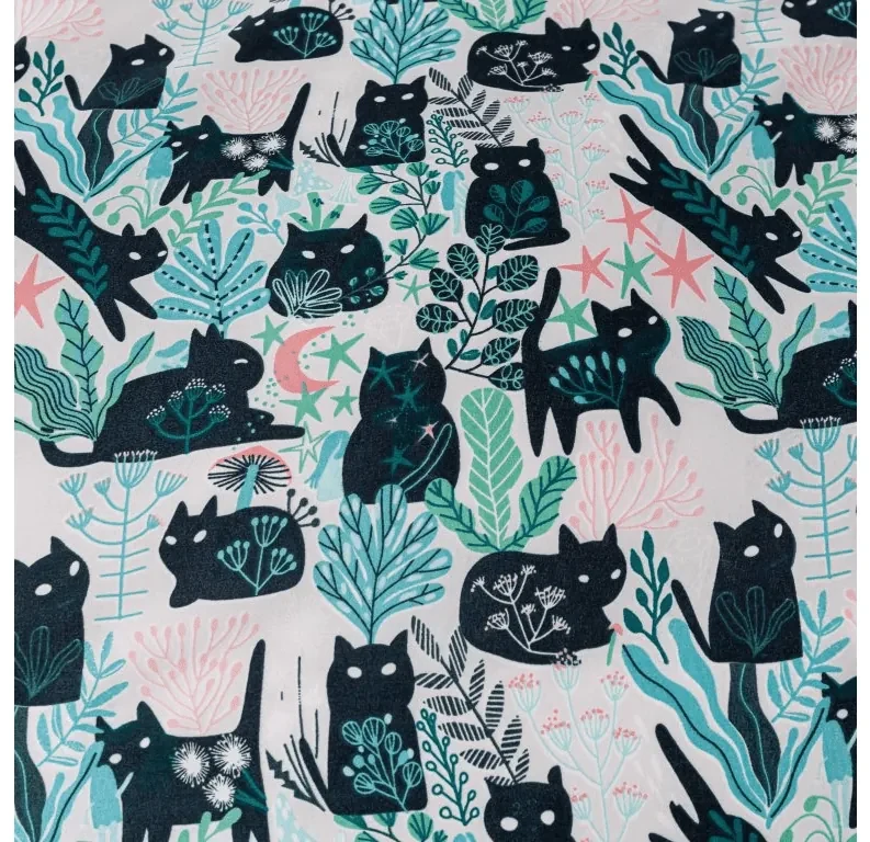 Obliečky z mikrovlákna CREEPY CATS farebné Rozmer obliečky: 70 x 90 cm | 140 x 200 cm