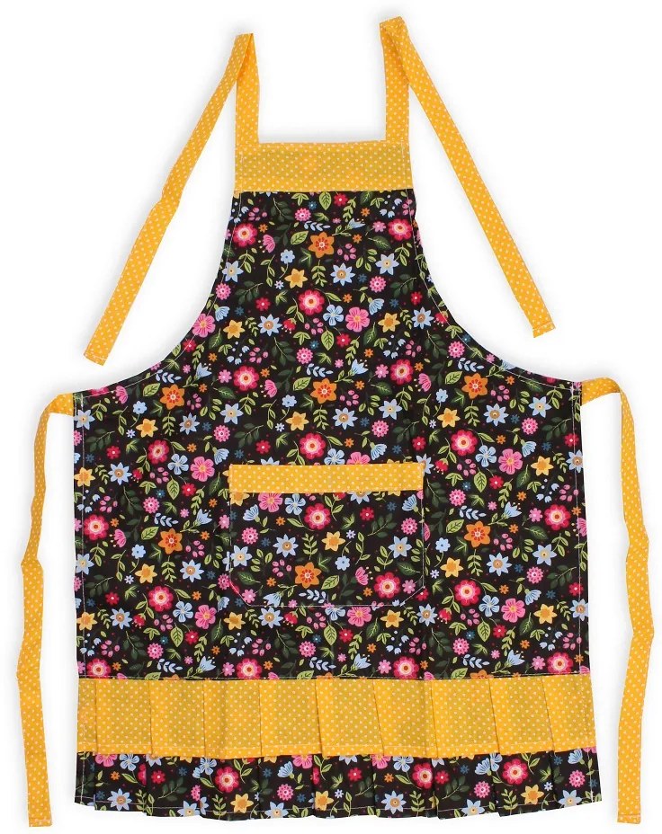 Detská zástera na traky bavlnená Ľudová