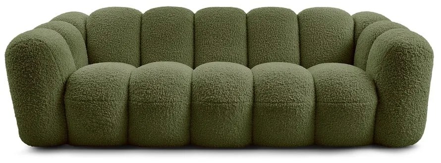 Zelená pohovka z textílie buklé 232 cm Hippolyte – Bobochic Paris